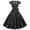 Black, variant on Women Casual Dress for Women Party Print Short Sleeve 1950s Evening Prom Ready-to-Wear Ensemble Black L