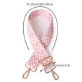 thumbnail image 1 of Correa para bandolera Correa cruzada de nailon suave para mujer, correa ancha para bolso, cadena, correa para bolso (rosa + blanco), 1 of 4
