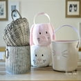 thumbnail image 4 of ZMKIAG Plush Easter Bunny Tote, Extra Large Candy Storage Basket with Long Ears, Reusable Egg Hunt Bag for Spring Decor, Kids Gift Basket & Holiday Clothes Organizer, 4 of 9