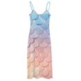 thumbnail image 5 of Mermaid Fish Scales Design Sleeveless Dress Woman Fashion Long Dresses Women's Summer Suit Dress 2025, 5 of 7