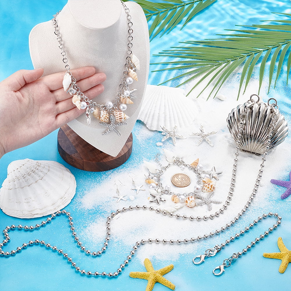 Alloy Crossbody Bags & Hair Clips & Bib Necklaces & Earrings & Charm Bracelets Sets Platinum 36mm