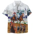 thumbnail image 3 of Camisas hawaianas con estampado 3D de animales divertidos para hombres y mujeres, camisa informal de manga corta con botones y corte relajado para playa, camiseta para hombre, 3 of 5