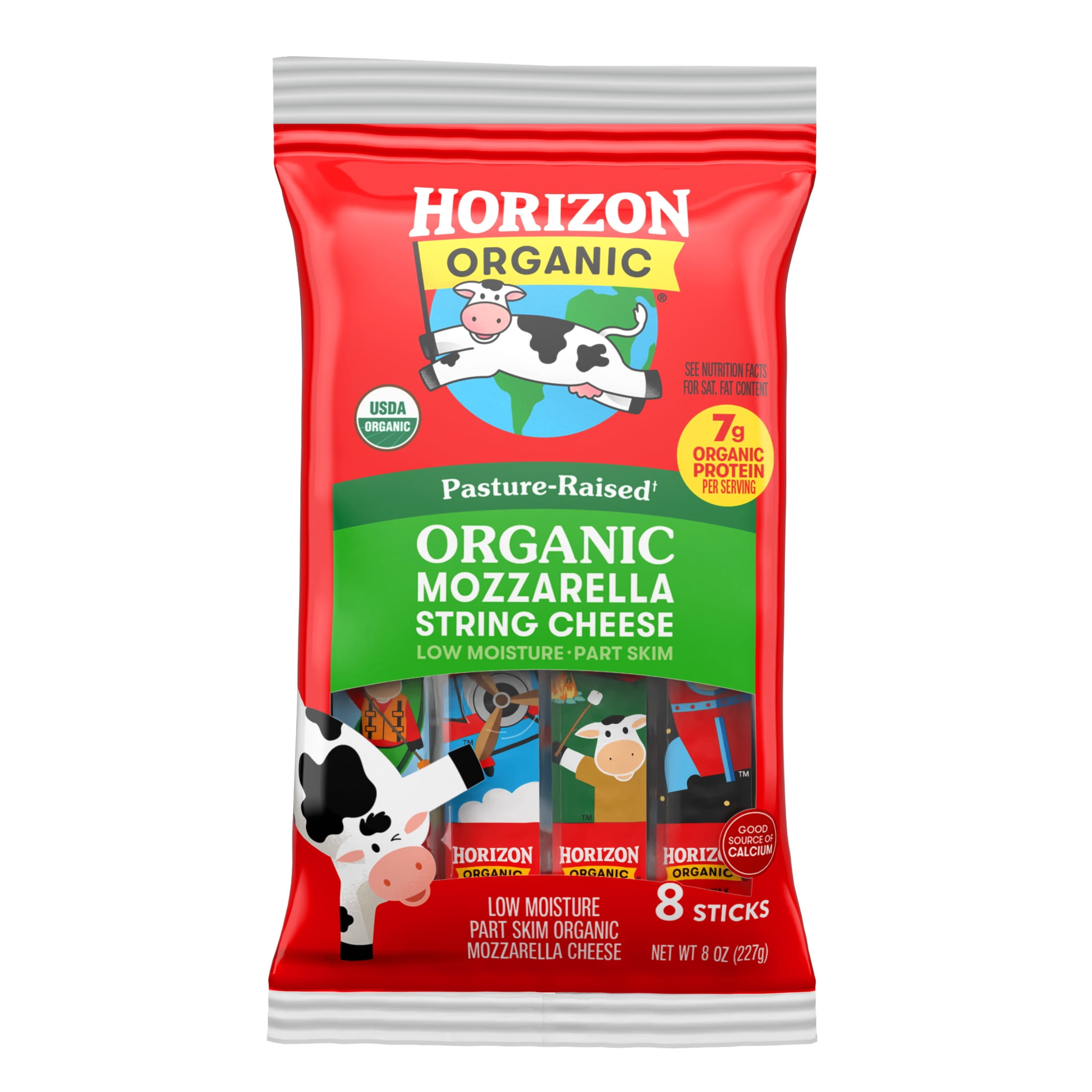Horizon Organic Mozzarella String Cheese Pack, 8 oz, 8 Sticks