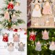thumbnail image 5 of Adornos navideños con forma de ángel para colgar en el árbol, manualidades navideñas, decoraciones de elfos, 5 of 5