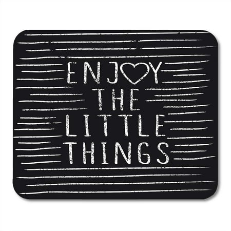 LADDKE Awesome Enjoy The Little Things Slogan Graphics Cool Day Always Best Mousepad Mouse Pad Mouse Mat 9x10