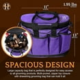 thumbnail image 4 of Huntley Equestrian Deluxe Grooming Organizer Bag (Purple), 4 of 7
