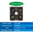 thumbnail image 3 of Unique Bargains Terminal Block 500V 10A Dual Row 2 Positions Screw Electric Barrier Strip 5Pack, 3 of 5