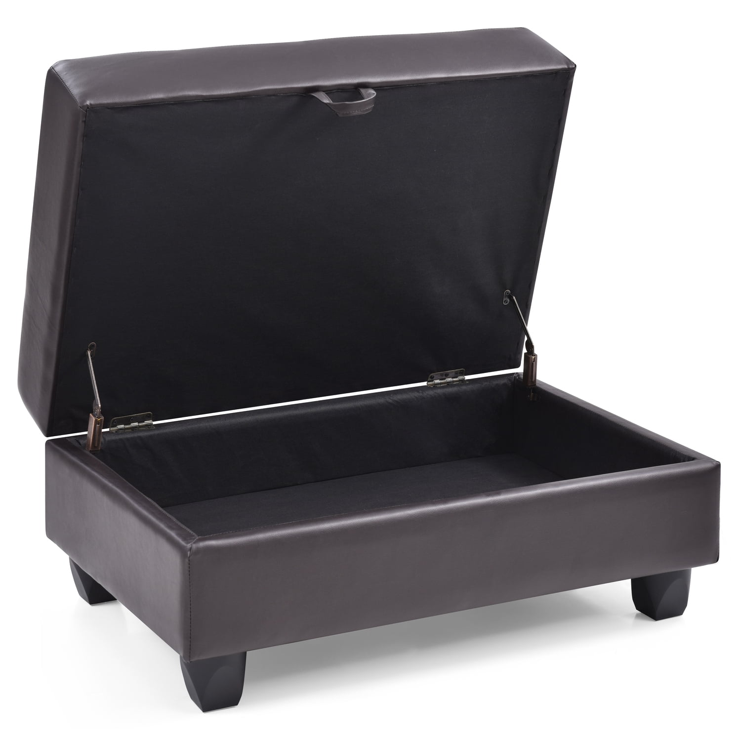 Glory Furniture Revere Faux Leather Ottoman in Cappuccino