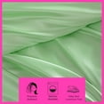thumbnail image 3 of Betsey Johnson  Solid Satin Green Twin Sheet Set, 3 of 7
