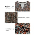 thumbnail image 4 of Women's Plus Size Summer Tops 2025 Peplum Shirts Casual Button Up Flowy Comfy V Neck Floral Blouses Xl YH004, 4 of 6