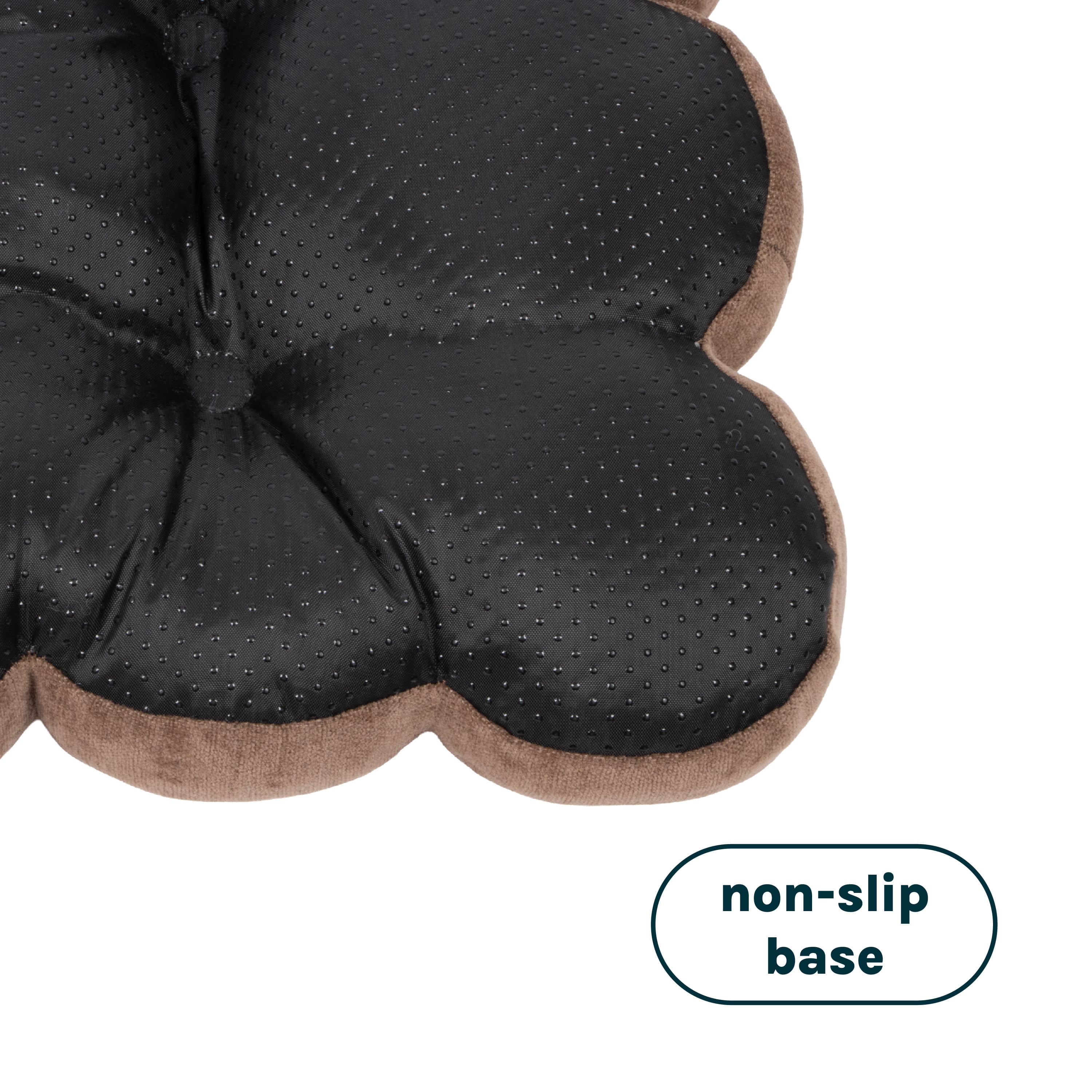 SportPet Designs Tufted Sherpa Cushion Pet Bed, Tan, Small 24 in x 17.5 in