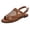 Brown, variant on Womens Mesh Flat Sandals with Adjustable Back Strap Lightweight Stylish Casual Fishnet Open Toe Dress Low Heels Slingback Comfortable Walking Summer Shoes Black Size 6.5