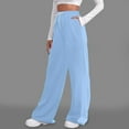 thumbnail image 2 of Womens Pants Women Pants Casual Light Blue Womens Pants Comfy Pants Women Work High Waisted Trousers Fall Pants for Women 2025, 2 of 6