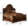 thumbnail image 5 of Benjara BM221388 Traditional Eastern Bed with Claw Feet & Carved Details, Brown - King Size, 5 of 5