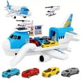 Transport Cargo Airplane Toys Carrier Vehicle with 4 Small Toy Cars