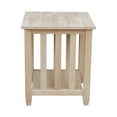 thumbnail image 5 of International Concepts Unfinished Solid Wood Square End Table with Storage Shelf, 5 of 7