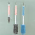 thumbnail image 3 of Cleaning Brush Baby Bottle Cleaner Set With Silicone Brush Bottle Washer Compatible Cleaning Kit Pu Mp Cleaning Brush Set 3pc Cleaning Brush Set (Blue/Pin K/red/yellow), 3 of 3