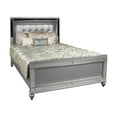 thumbnail image 2 of New Classic Furniture Contemporary Solid Wood 5/0 Q Bed in Silver, 2 of 6
