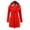 Red, variant on Light Jackets for Women Double Breasted Pladi Hooded Lapel Wool Trench Coat With Belt Plus Size Coats