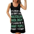 thumbnail image 2 of Smart People Hobby Molecular Biology Sleeveless U-Neck Fake Two Piece Dress women's summer clothing cute dress, 2 of 7