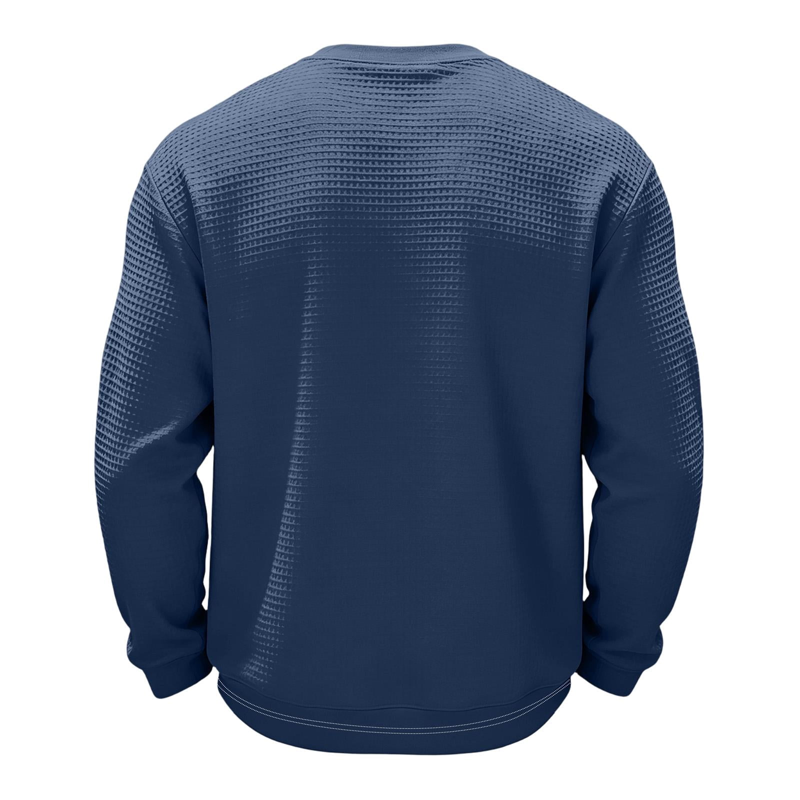 Hearthz S-5XL Ghost Jack-O Bat Print Big and Tall Sweatshirts for Men Waffle Knit Men's Dress Shirts Long Sleeve Halloween Fall Lightweight Pullover Men