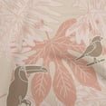 thumbnail image 1 of oneOone Cotton Poplin Twill Rose Brown Fabric Tropical Birds With Leaves Quilting Supplies Print Sewing Fabric By The Yard 56 Inch Wide, 1 of 4