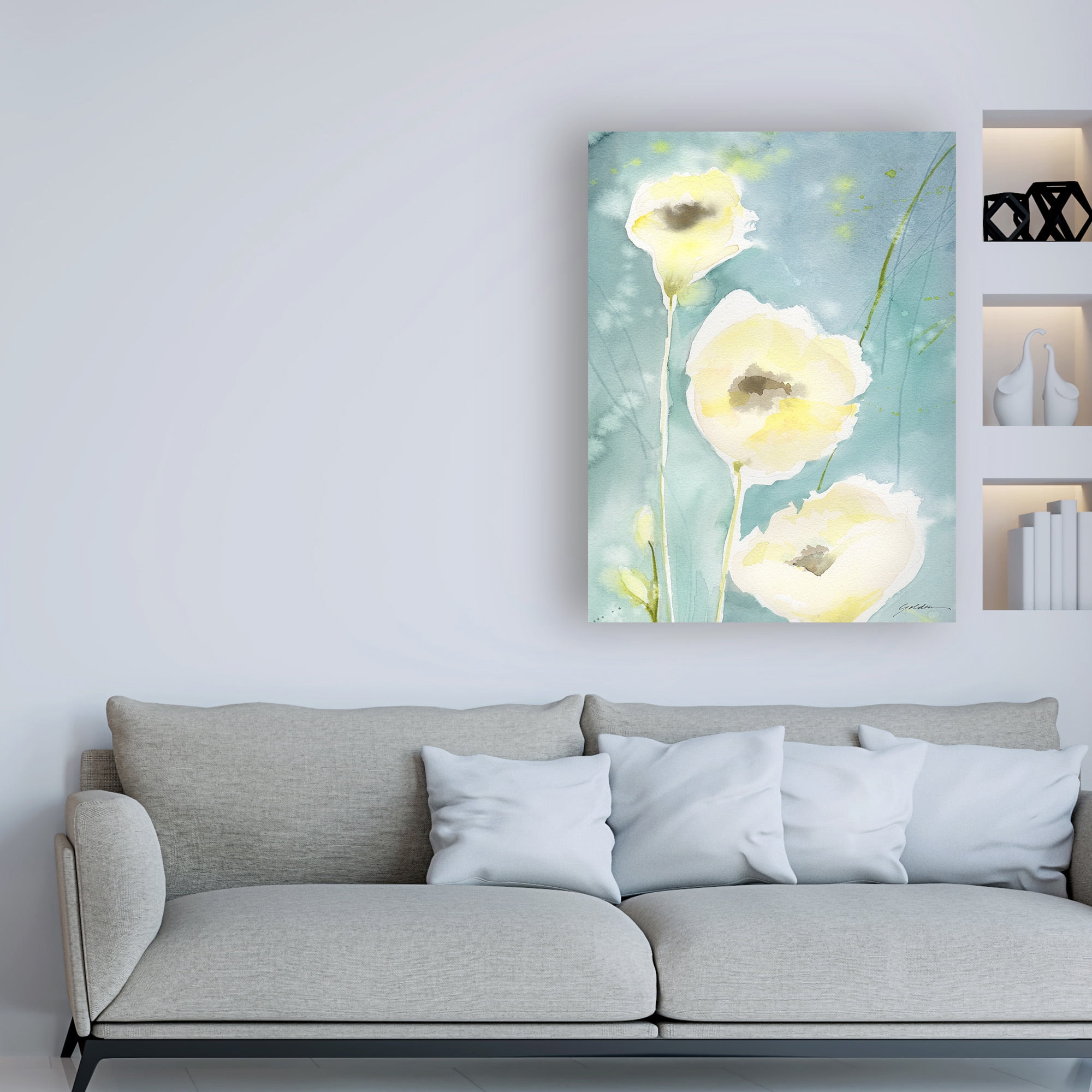 Trademark Fine Art 'Teal Tones' Canvas Art by Sheila Golde