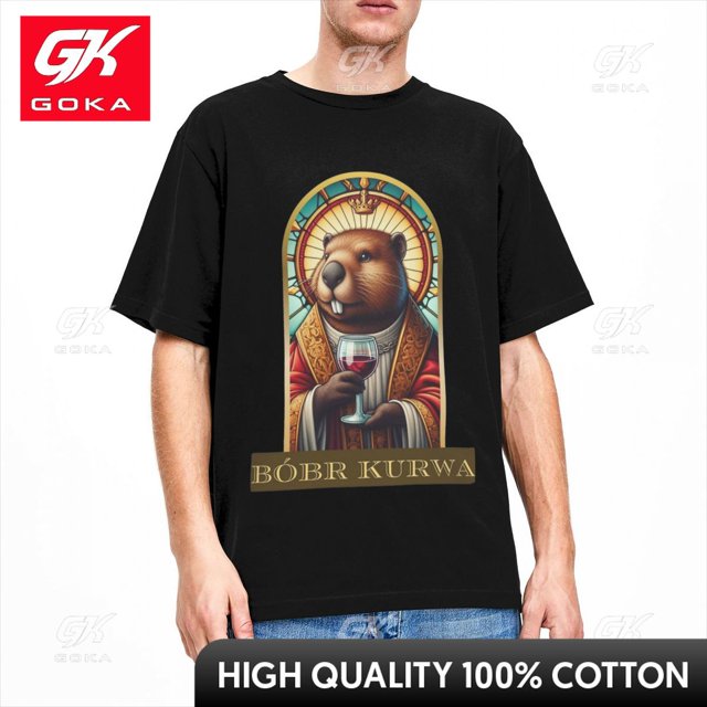 Camiseta de Saint Beaver Bobr Bober Kurwa para hombre camisetas geniales de algodón puro camisetas de manga corta con cuello redondo ropa nueva llegada