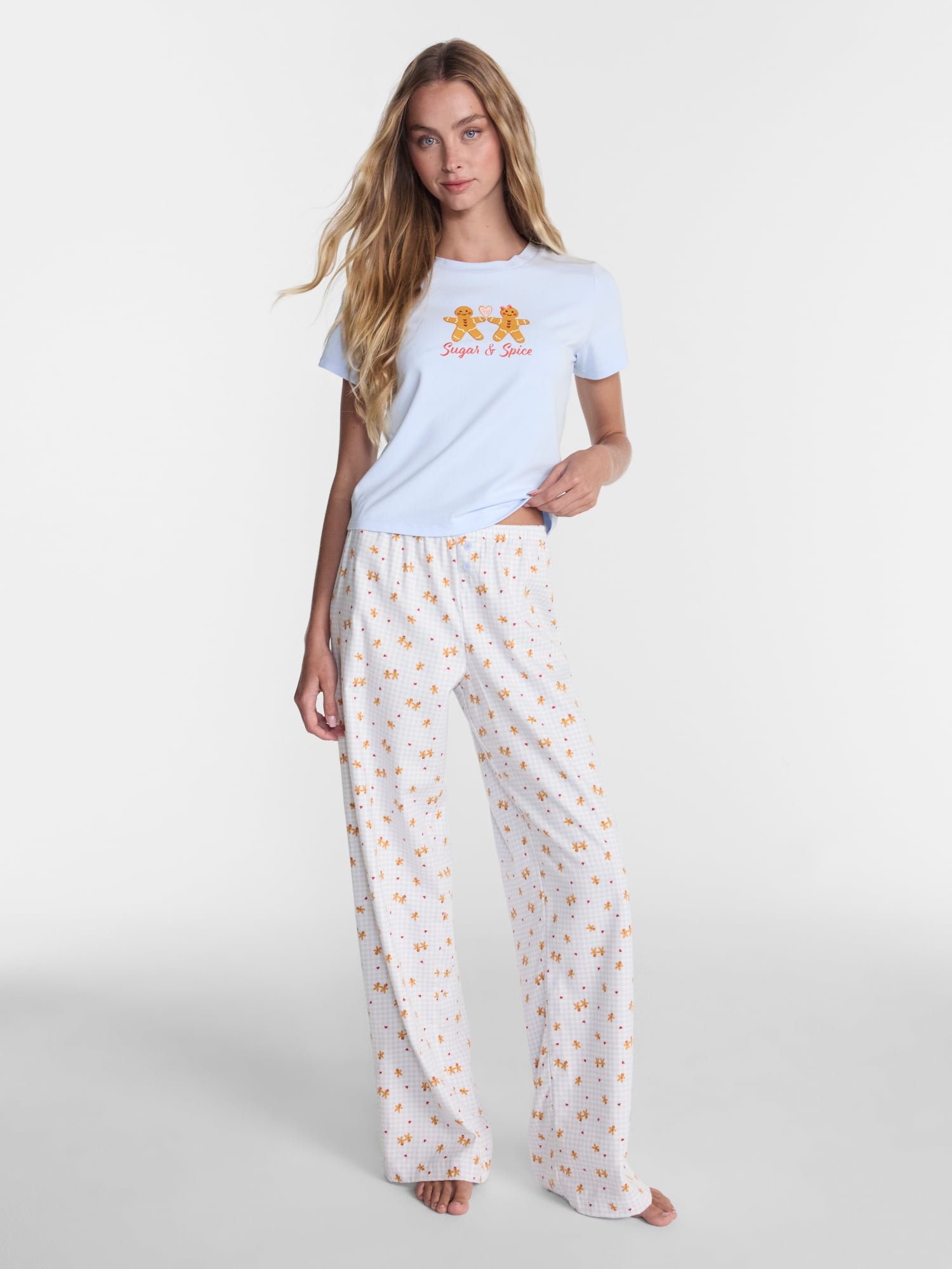 No Boundaries Print Boxer Sleep Pants, 31" Inseam, Women's XS-XXL