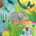 thumbnail image 2 of Zaman, Farida 20x20 Black Ornate Wood Framed with Double Matting Museum Art Print Titled - The Big Jungle I, 2 of 4