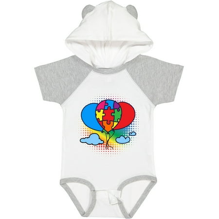 

Inktastic Autism Awareness Puzzle Ribbon Balloon Gift Baby Girl Bodysuit
