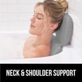thumbnail image 5 of GORILLA GRIP Bath Pillows for Tub, Waterproof Bathtub Pillows, Cushioned Headrest, 3 Panel, Gray, 5 of 10