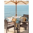 thumbnail image 2 of Outdoor Tablecloth with Umbrella Hole and Zipper, Orange Blue Fall Square Table Cloth 60x60 Inch Waterproof Tablecloth, Thanksgiving Pumpkins Harvest Botanical Rustic Picnic Table Cover for Patio, 2 of 7