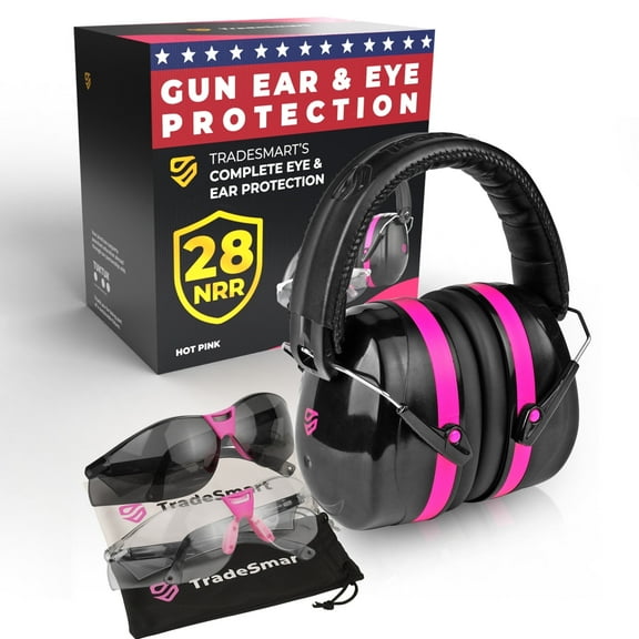 TradeSmart Eye & Ear Protection for Shooting, NRR 28 Range Kit