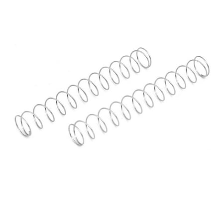 

0.4mmx7mmx50mm 304 Stainless Steel Compression Springs Silver Tone 10pcs