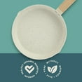 thumbnail image 3 of Gibson Home 137727.01 9.5 in. Marbleton Ceramic Nonstick Aluminum Frying Pan, Cream, 3 of 8