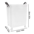 thumbnail image 3 of Clothes Basket, Folding Laundry Hamper, Dirty Clothes Hamper w/ 4 Wheels, 3 of 11