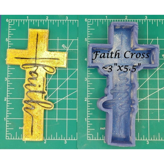 Faith Cross Silicone Freshie Mold
