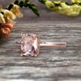 thumbnail image 5 of 10K Rose Gold 7mm Cushion Cut 1.30 Carat Pink Morganite Engagement Ring Solitaire Promise Ring Anniversary Gift Personalized for Brides, 5 of 5