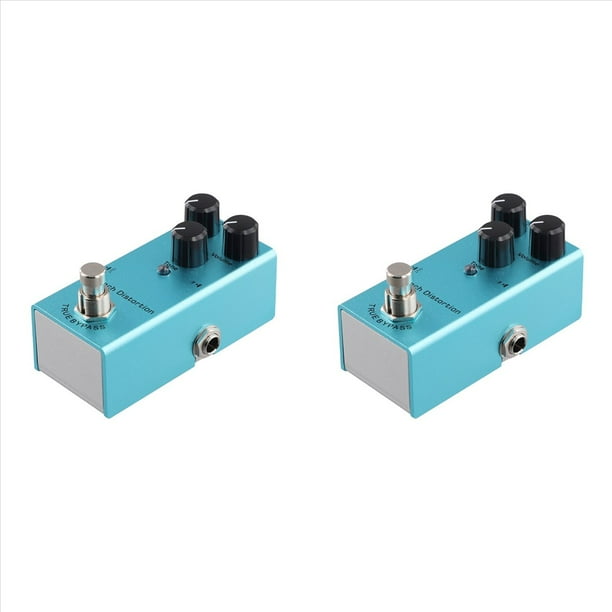 2X Mini Pedal de Efecto de Guitarra Eléctrica Pedal de Guitarra Eléctrica Distorsión para Guitarra Eléctrica