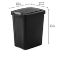 thumbnail image 2 of Sterilite Corbeille à déchets 28L TouchTop- Noir, 2 of 9
