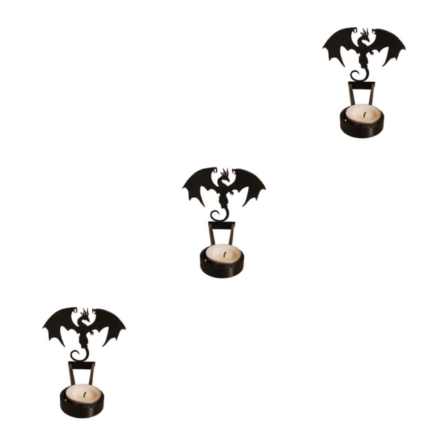Kearding Portavelas de hierro con artesanía exquisita para decoración de Halloween candelabro de casa embrujada I Type1 NO1