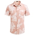thumbnail image 5 of COOFANDY Mens Tropical Shirts Short Sleeve Hawaiian Print Shirts Vacation Beachwear, 5 of 6