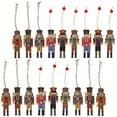 thumbnail image 4 of HIAKDOFT 18Pcs Miniature Nutcracker Ornaments Assorted Color 3.7X1.2in Wooden Soldier for Home Decor, 4 of 8