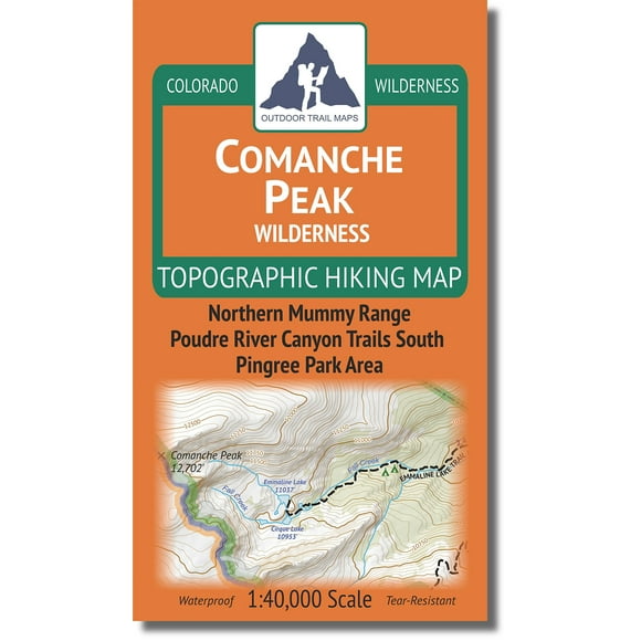 Outdoor Trail Maps LLC Comanche Peak Wilderness - Colorado Topographic Hiking Map (2018)