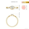thumbnail image 4 of ANGARA Natural 0.25 Ct. Diamond Infinity Promise Ring in 14K Yellow Gold for Women (Ring Size: 11.5), 4 of 9