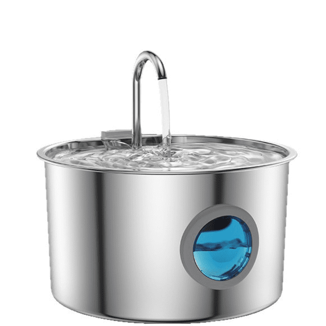 3.2L Stainless Steel Pet Water Fountain with 5-Stage Filtration, Ultra-Quiet Pump & USB Power – Automatic Circulating Water Dispenser for Cats/Dogs, Includes 2 Replacement Filters, Cleaning Brush &