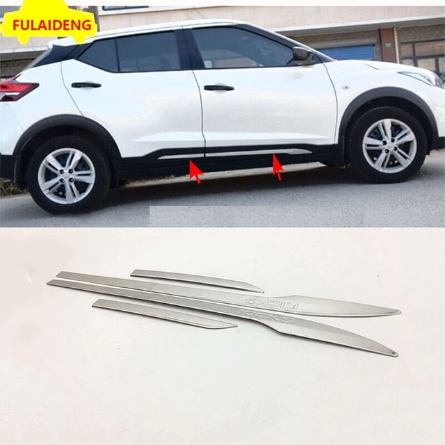 Stainless Chrome Side Door Body Molding Cover Trim for Nissan Kicks 2017-2021