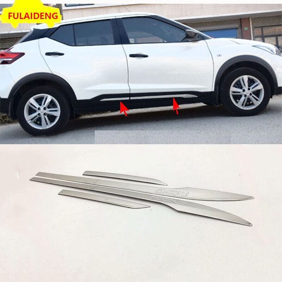 Stainless Chrome Side Door Body Molding Cover Trim for Nissan Kicks 2017-2021