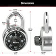 thumbnail image 6 of Master Lock Stainless Steel 48 mm (1-7/8 in) Combination Lock, 19 mm (3/4 in) shackle, 6 of 6
